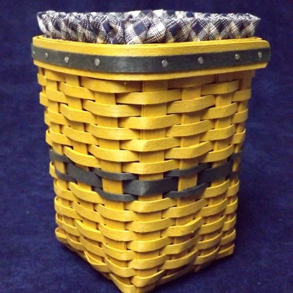 Longaberger 1997 C.C. J.W. Collection Miniature Waste Basket Combo New in Box - Picture 4 of 11